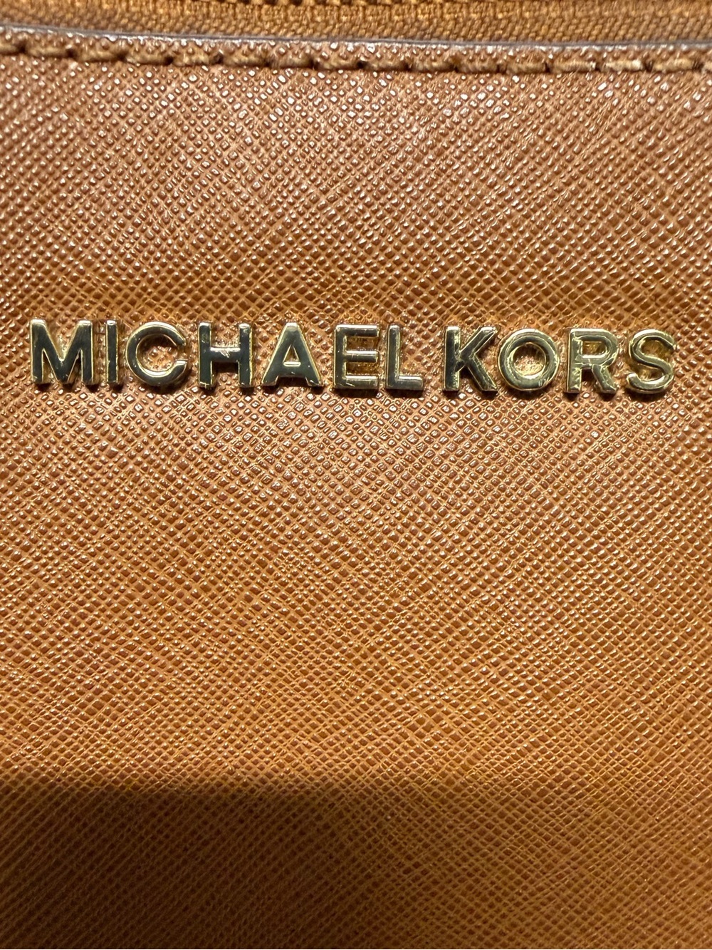 Michael Kors Brown Saffiano Leather Satchel Crossbody Bag - Picture 3 of 9